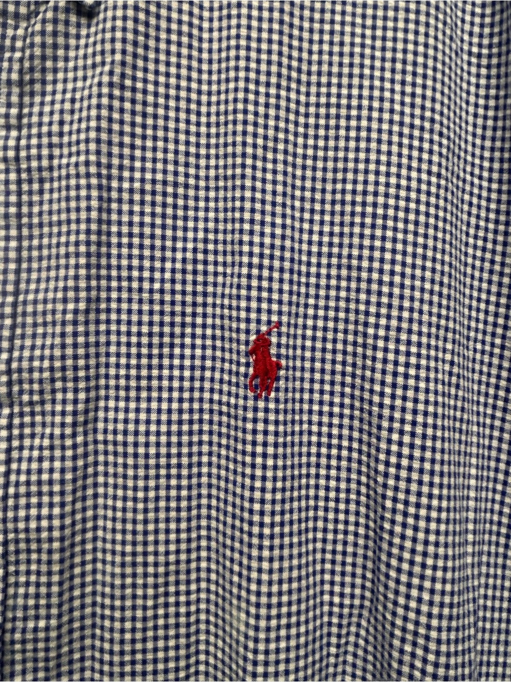 Ralph Lauren Short-Sleeve Button-Down Shirt - Blue Gingham XXL - Picture 4 of 9